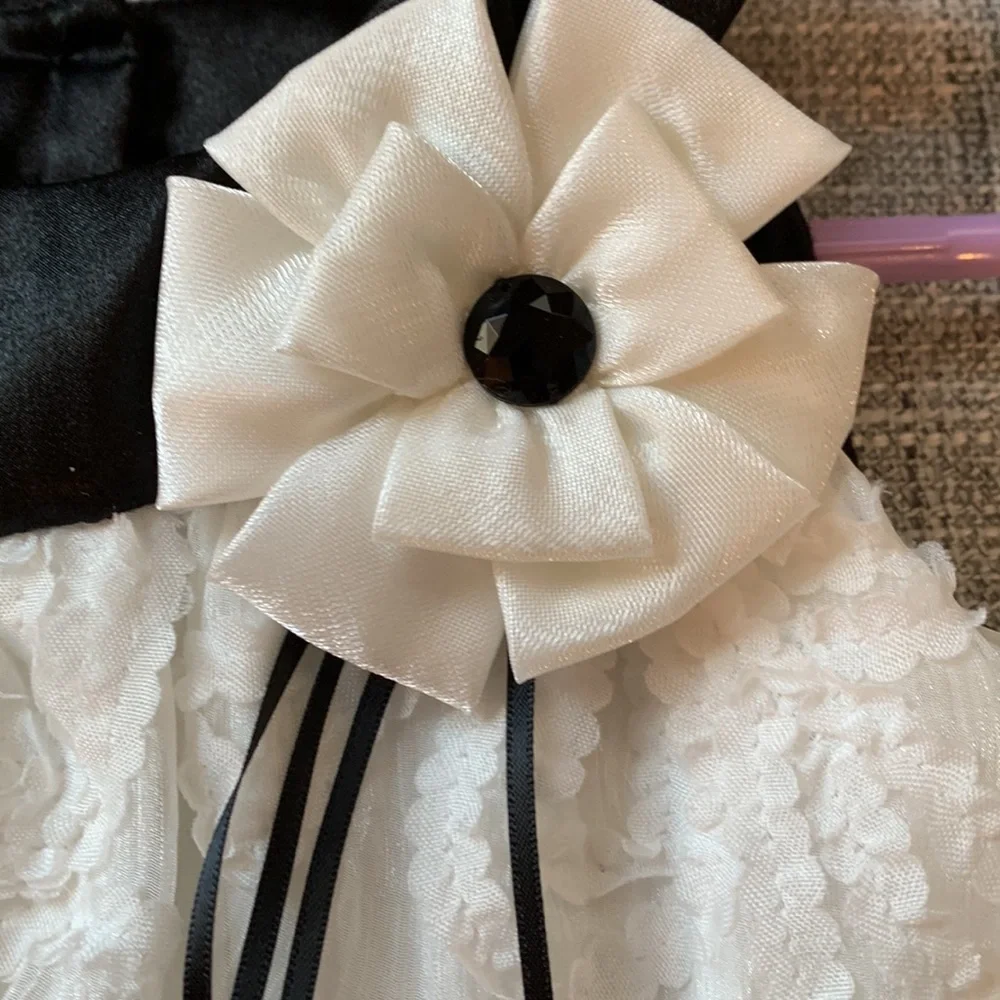 Rare Editions Toddler Top and Leggings, white and black, size 3T